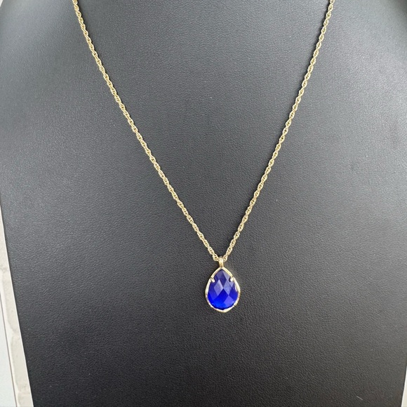 Kendra Scott Kiri Gold & Cobalt Blue Necklace - Picture 1 of 4